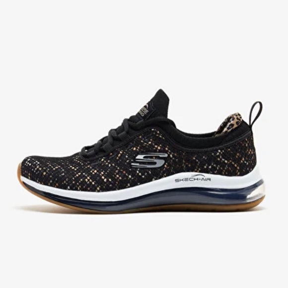 Skechers Women's Skech-Air Element 2.0 Big Energy Sneaker 6 Black leopard print - Picture 4 of 11